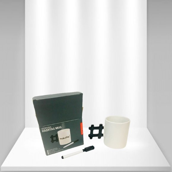 Kikkerland Morning Hashtag Coffee Mug With Dry Erase Marker I Need Coffee! NWB - Picture 2 of 3